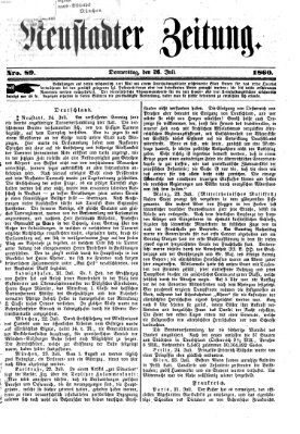 Neustadter Zeitung Donnerstag 26. Juli 1860