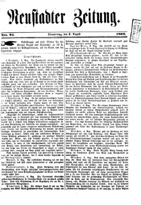 Neustadter Zeitung Donnerstag 9. August 1860