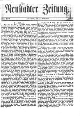 Neustadter Zeitung Donnerstag 13. September 1860