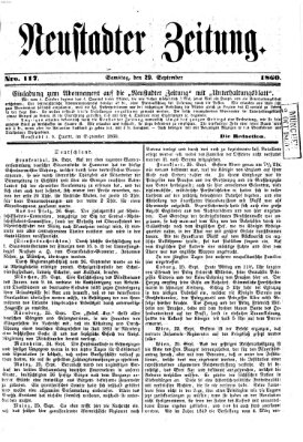 Neustadter Zeitung Samstag 29. September 1860