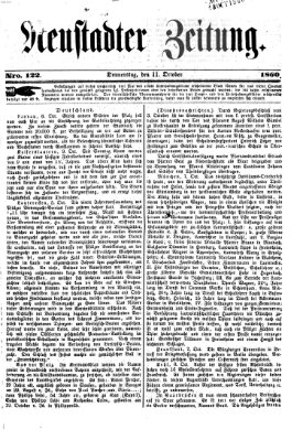 Neustadter Zeitung Donnerstag 11. Oktober 1860