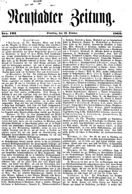 Neustadter Zeitung Dienstag 16. Oktober 1860