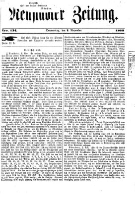 Neustadter Zeitung Donnerstag 8. November 1860