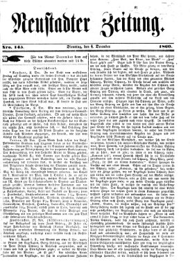 Neustadter Zeitung Dienstag 4. Dezember 1860