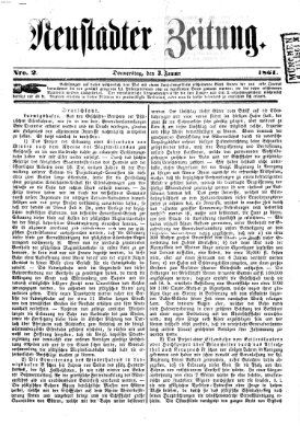 Neustadter Zeitung Donnerstag 3. Januar 1861