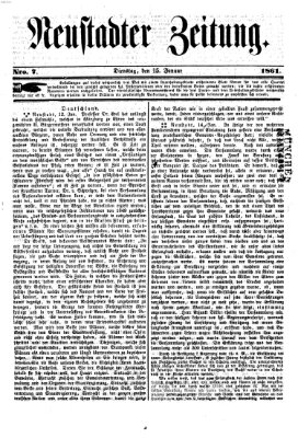 Neustadter Zeitung Dienstag 15. Januar 1861