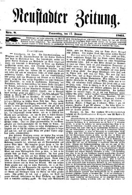 Neustadter Zeitung Donnerstag 17. Januar 1861