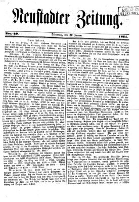 Neustadter Zeitung Dienstag 22. Januar 1861