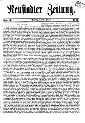 Neustadter Zeitung Samstag 26. Januar 1861