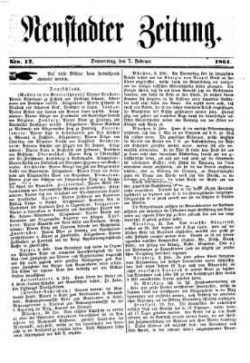 Neustadter Zeitung Donnerstag 7. Februar 1861