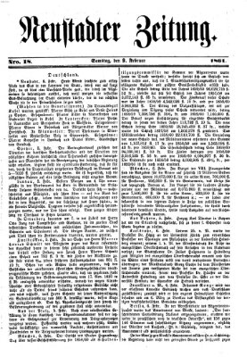 Neustadter Zeitung Samstag 9. Februar 1861