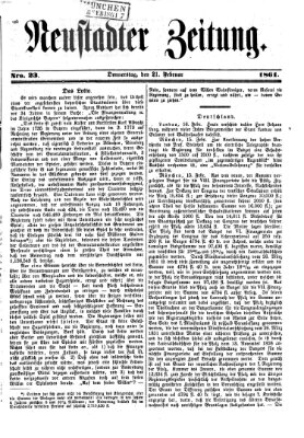 Neustadter Zeitung Donnerstag 21. Februar 1861