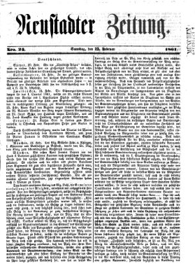 Neustadter Zeitung Samstag 23. Februar 1861