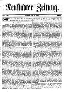 Neustadter Zeitung Samstag 9. März 1861