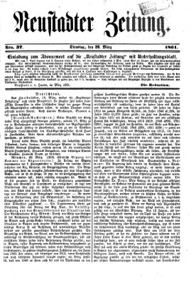 Neustadter Zeitung Dienstag 26. März 1861