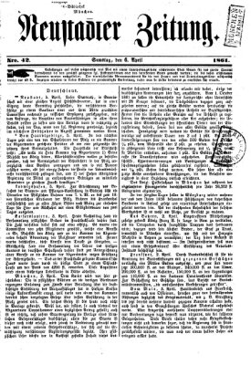 Neustadter Zeitung Samstag 6. April 1861