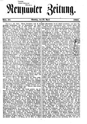 Neustadter Zeitung Samstag 27. April 1861