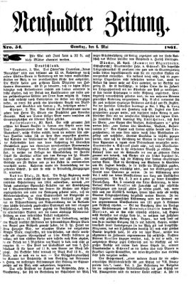 Neustadter Zeitung Samstag 4. Mai 1861