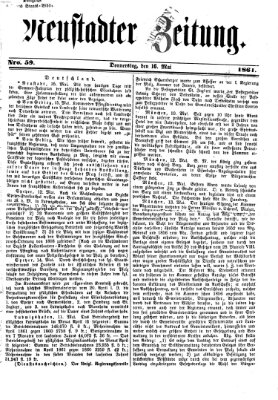 Neustadter Zeitung Donnerstag 16. Mai 1861