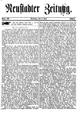 Neustadter Zeitung Dienstag 4. Juni 1861