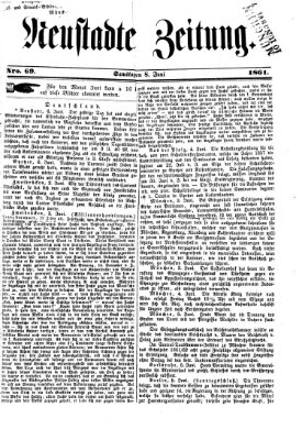 Neustadter Zeitung Samstag 8. Juni 1861