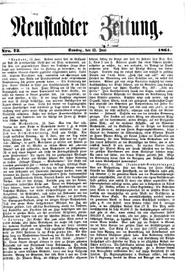 Neustadter Zeitung Samstag 15. Juni 1861