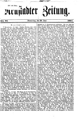 Neustadter Zeitung Donnerstag 20. Juni 1861