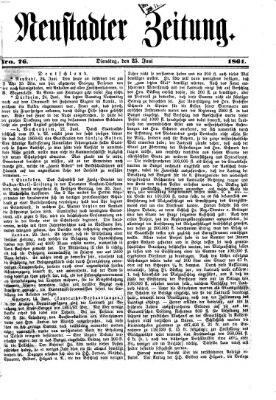 Neustadter Zeitung Dienstag 25. Juni 1861