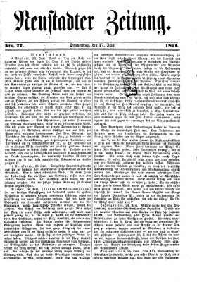 Neustadter Zeitung Donnerstag 27. Juni 1861