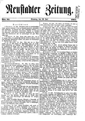 Neustadter Zeitung Dienstag 16. Juli 1861