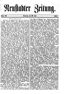 Neustadter Zeitung Samstag 20. Juli 1861