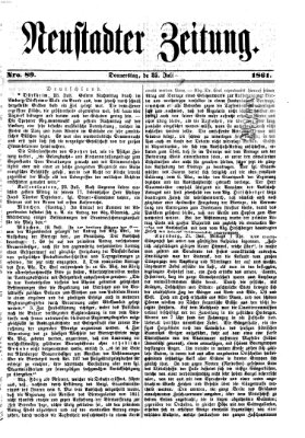 Neustadter Zeitung Donnerstag 25. Juli 1861