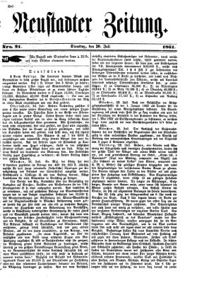 Neustadter Zeitung Dienstag 30. Juli 1861