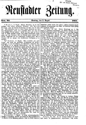 Neustadter Zeitung Samstag 3. August 1861