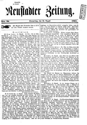 Neustadter Zeitung Donnerstag 15. August 1861