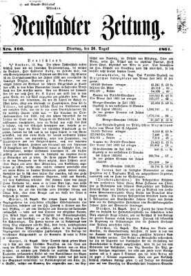 Neustadter Zeitung Dienstag 20. August 1861