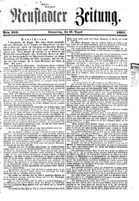 Neustadter Zeitung Donnerstag 22. August 1861