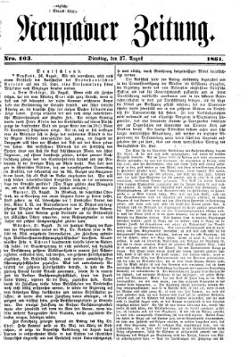 Neustadter Zeitung Dienstag 27. August 1861