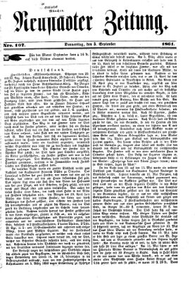 Neustadter Zeitung Donnerstag 5. September 1861