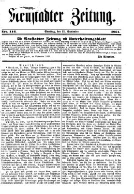 Neustadter Zeitung Samstag 21. September 1861