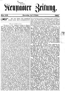 Neustadter Zeitung Donnerstag 3. Oktober 1861