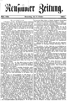 Neustadter Zeitung Donnerstag 17. Oktober 1861