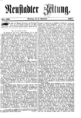 Neustadter Zeitung Samstag 2. November 1861