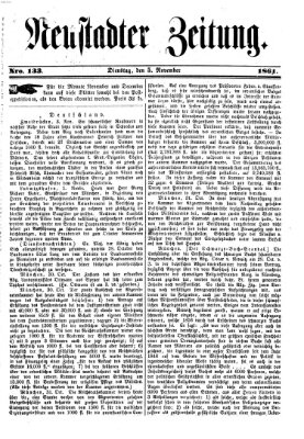 Neustadter Zeitung Dienstag 5. November 1861