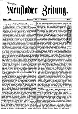 Neustadter Zeitung Donnerstag 14. November 1861