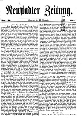 Neustadter Zeitung Samstag 23. November 1861