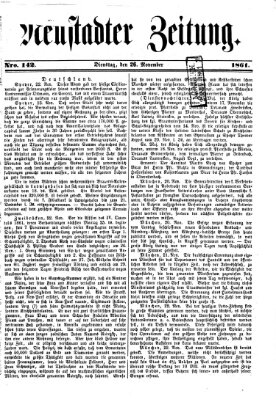 Neustadter Zeitung Dienstag 26. November 1861