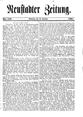 Neustadter Zeitung Samstag 14. Dezember 1861