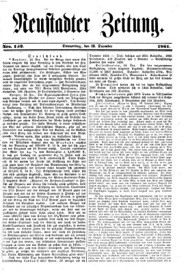 Neustadter Zeitung Donnerstag 19. Dezember 1861