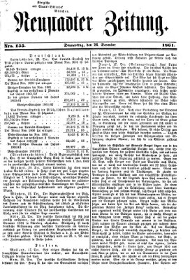 Neustadter Zeitung Donnerstag 26. Dezember 1861